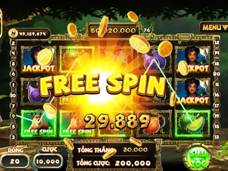 Hình ảnh jackpot slots lũy tiến với số tiền thưởng lớn hiển thị